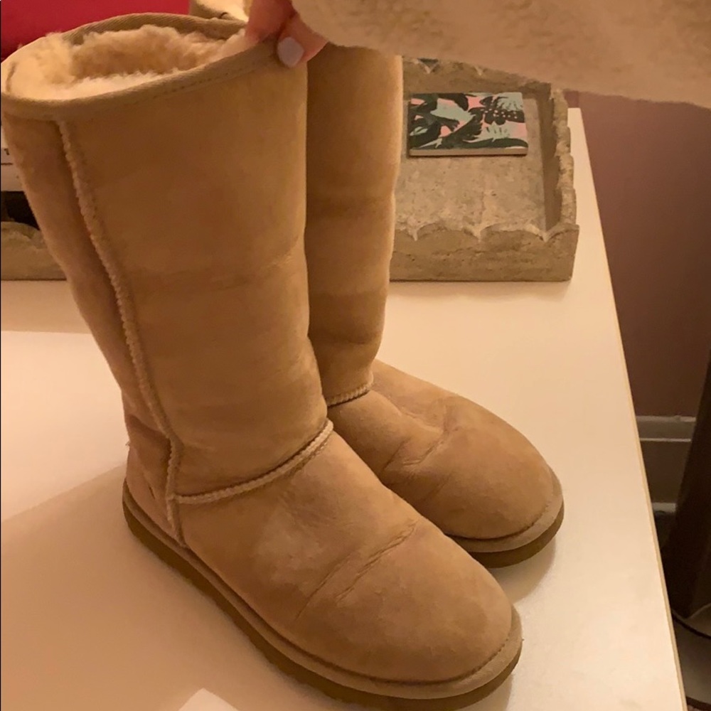 Size 7 tall sand UGGs